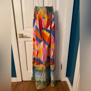 Show Me Your MuMu Rainbow Key Tropical Maxi Dress XXL